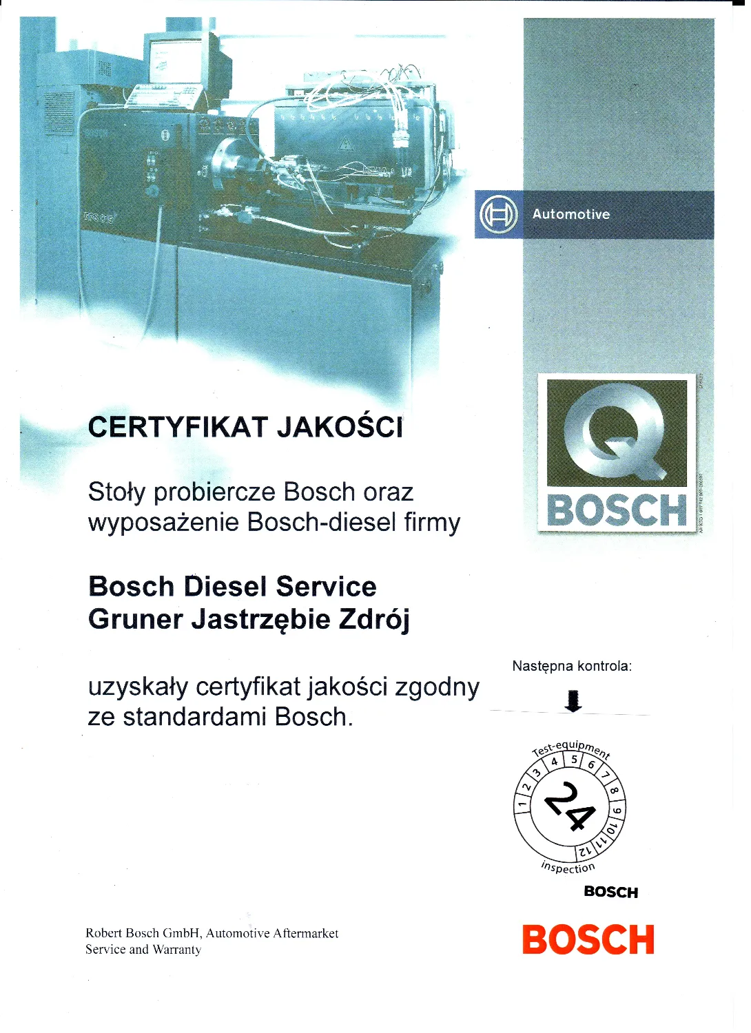 zdjęcie przedstawiające Bosch Diesel service S.C. I.K. Gruner