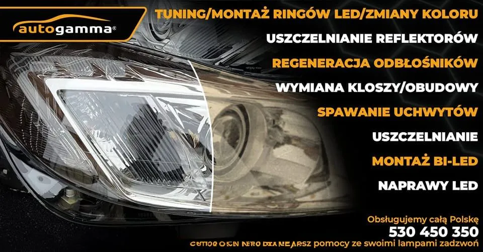 zdjęcie przedstawiające Auto Gamma - regeneracja reflektorów
