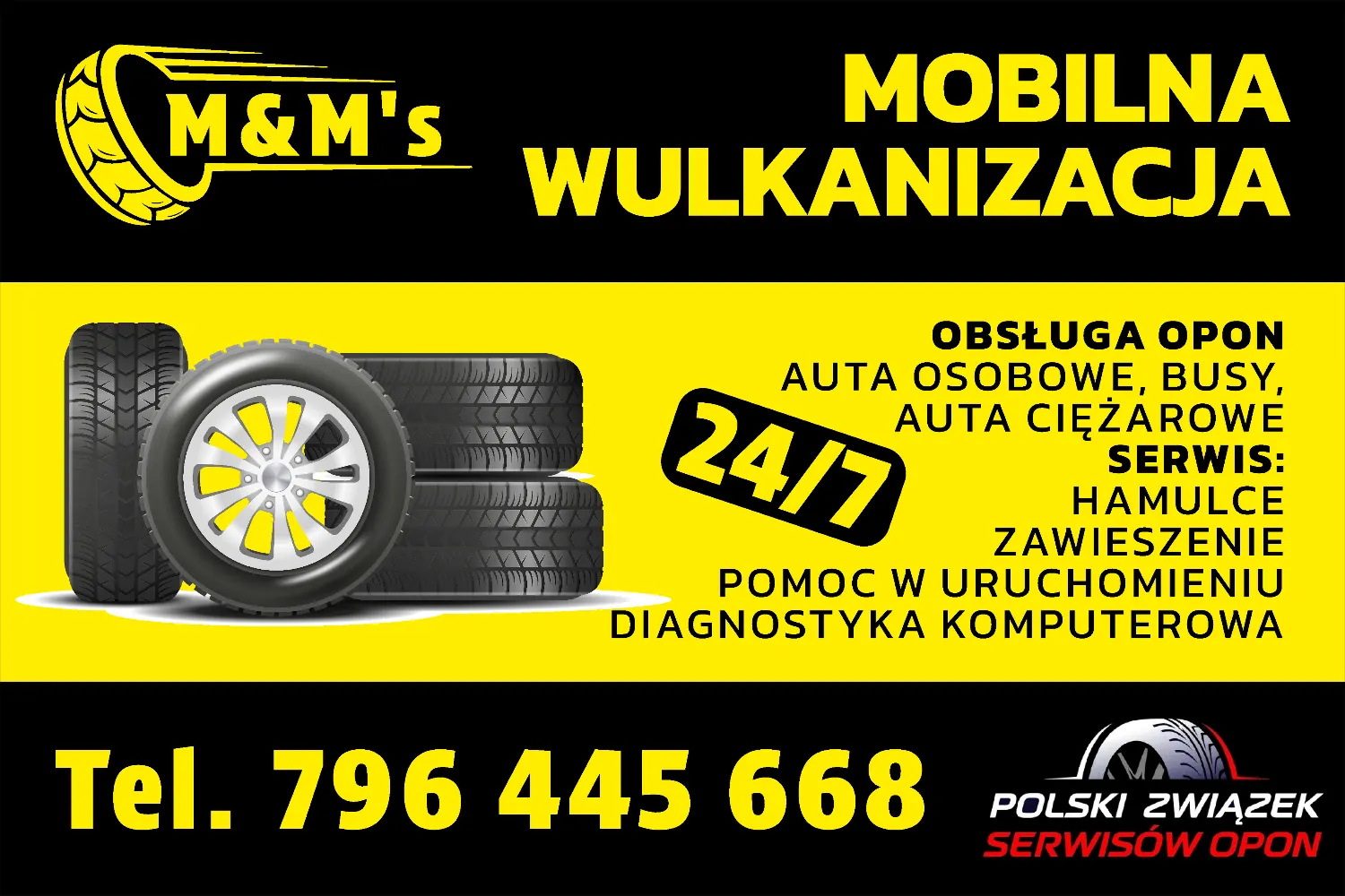zdjęcie przedstawiające M&M's mobilny serwis opon