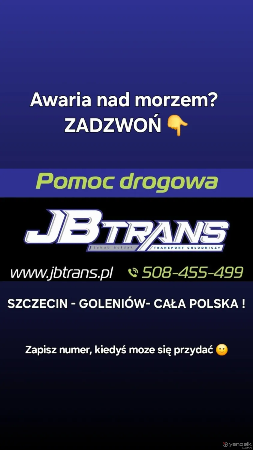 zdjęcie przedstawiające JB Trans Pomoc Drogowa - Transport