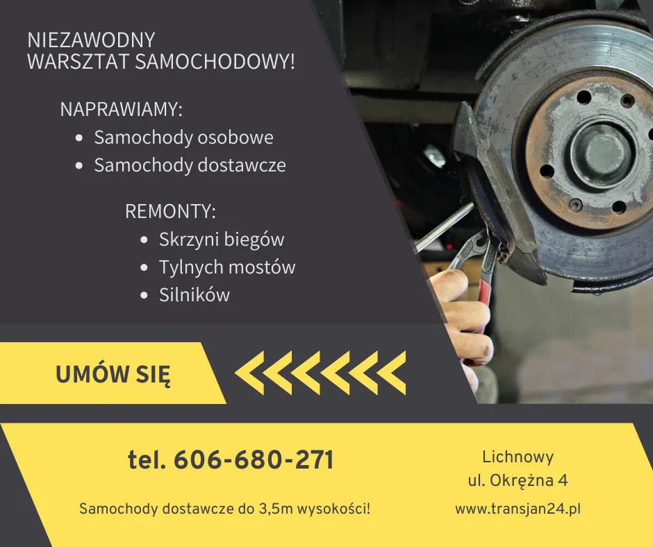 zdjęcie przedstawiające  POMOC DROGOWA CHOJNICE WARSZTAT SAMOCHODOWY TRANSJan