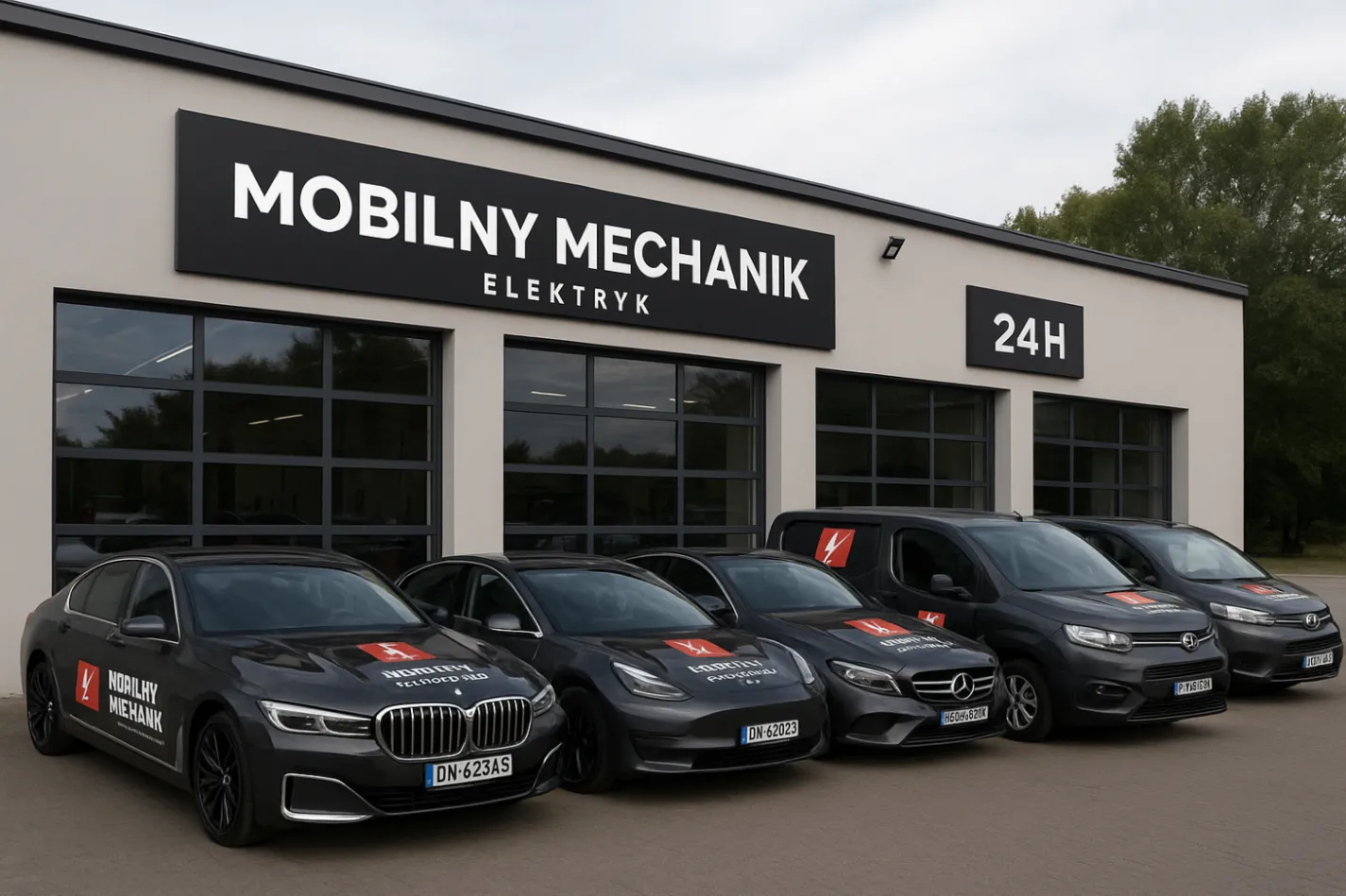 zdjęcie przedstawiające Mobilny elektryk samochodowy Mechanik z dojazdem
