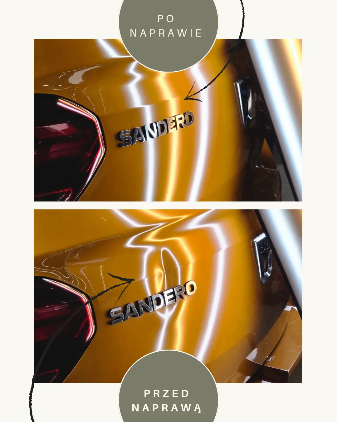 zdjęcie przedstawiające ARTCAR - usuwanie wgnieceń, likwidacja szkód