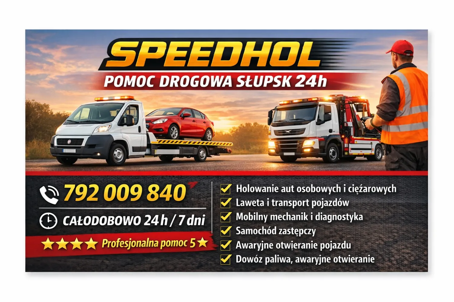 zdjęcie przedstawiające Pomoc drogowa 24 Słupsk Speedhol