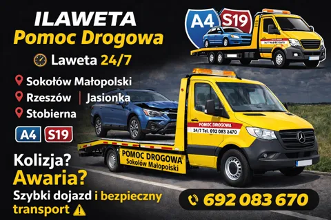 zdjęcie przedstawiające Pomoc Drogowa A4 S19 Laweta Sokołów Małopolski 