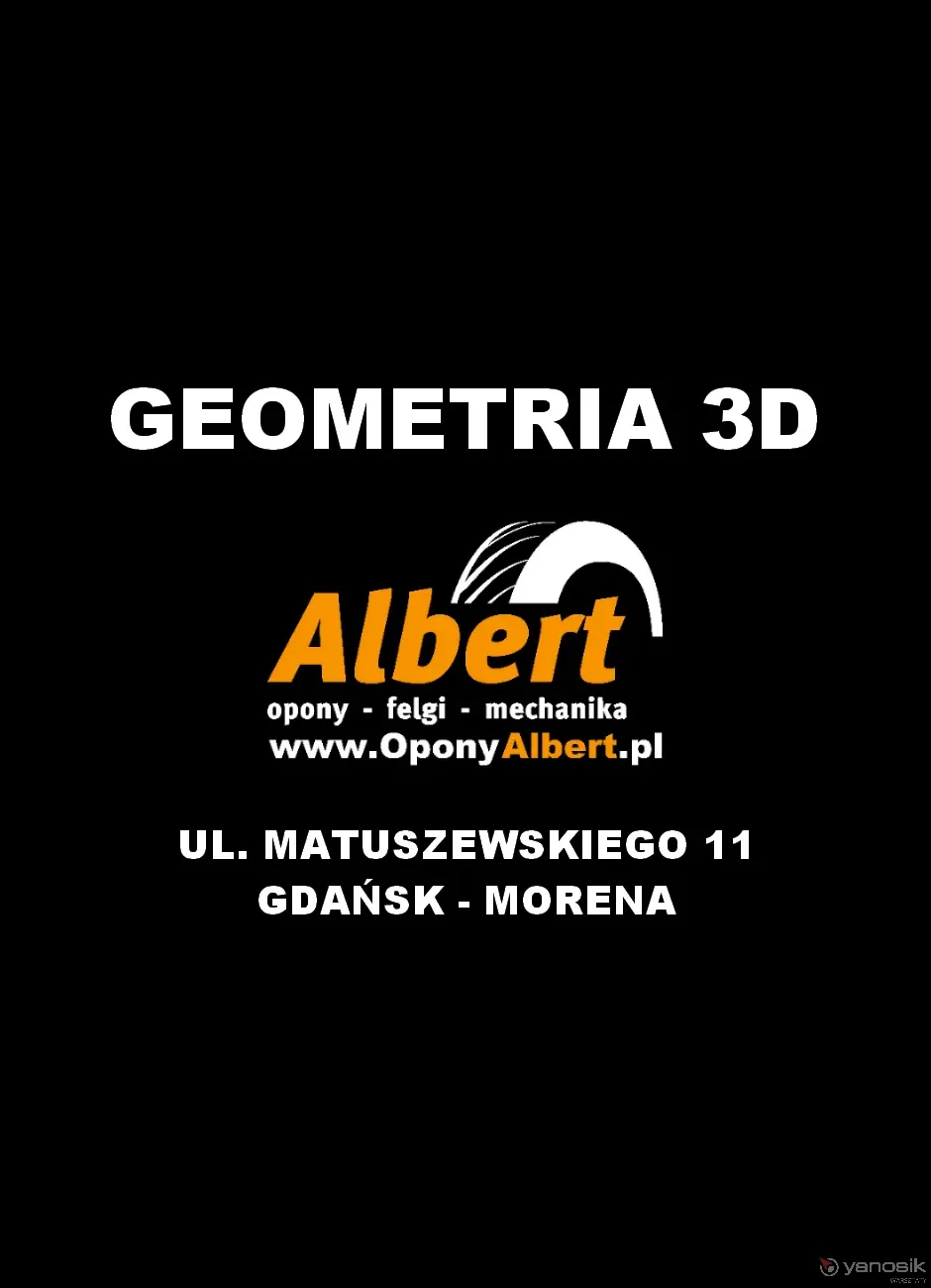 zdjęcie przedstawiające OponyAlbert.pl Opony, Felgi, Mechanika, Geometria 3D, Sklep Internetowy 