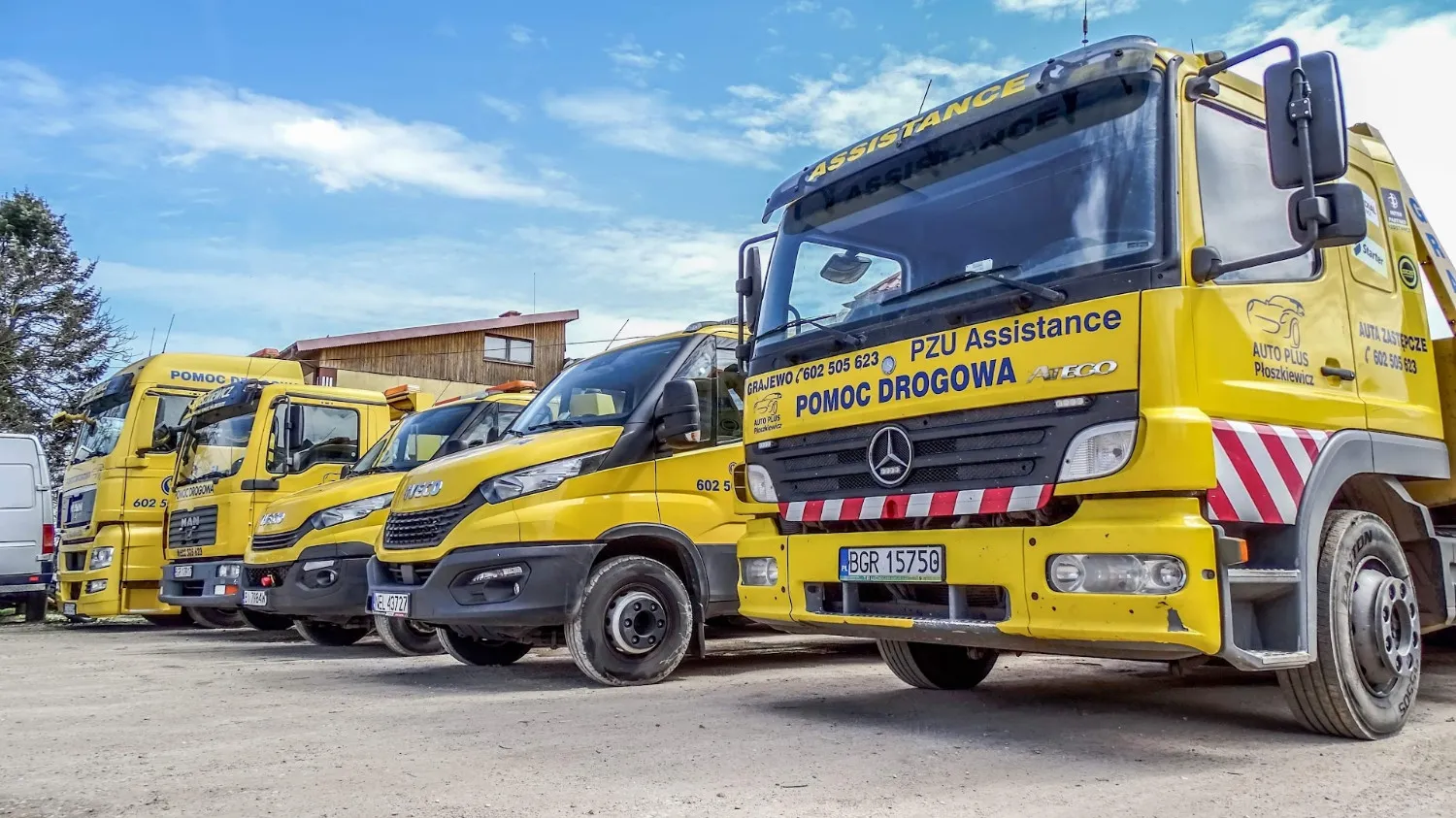 zdjęcie przedstawiające Pomoc Drogowa, Holowanie (auta osobowe, dostawcze, ciężarowe) AUTO PLUS Płoszkiewicz
