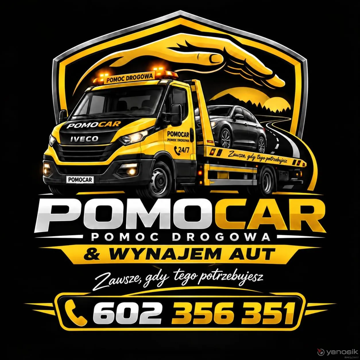 zdjęcie przedstawiające PomoCar Pomoc drogowa 24h/7